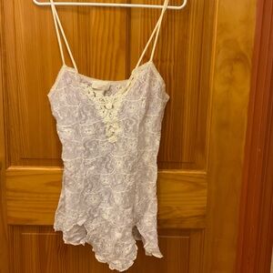 Vintage SEARS Elegant Lace Women’s Lingerie Top in Cream